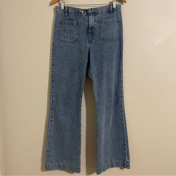 XIRENA GLORIA BLUE JAY Flare wide leg jeans light wash 28 - Picture 1 of 8